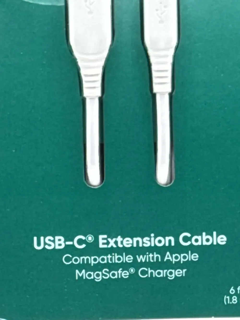 connect onn. USB-C Extension Cable Size 6 ft White